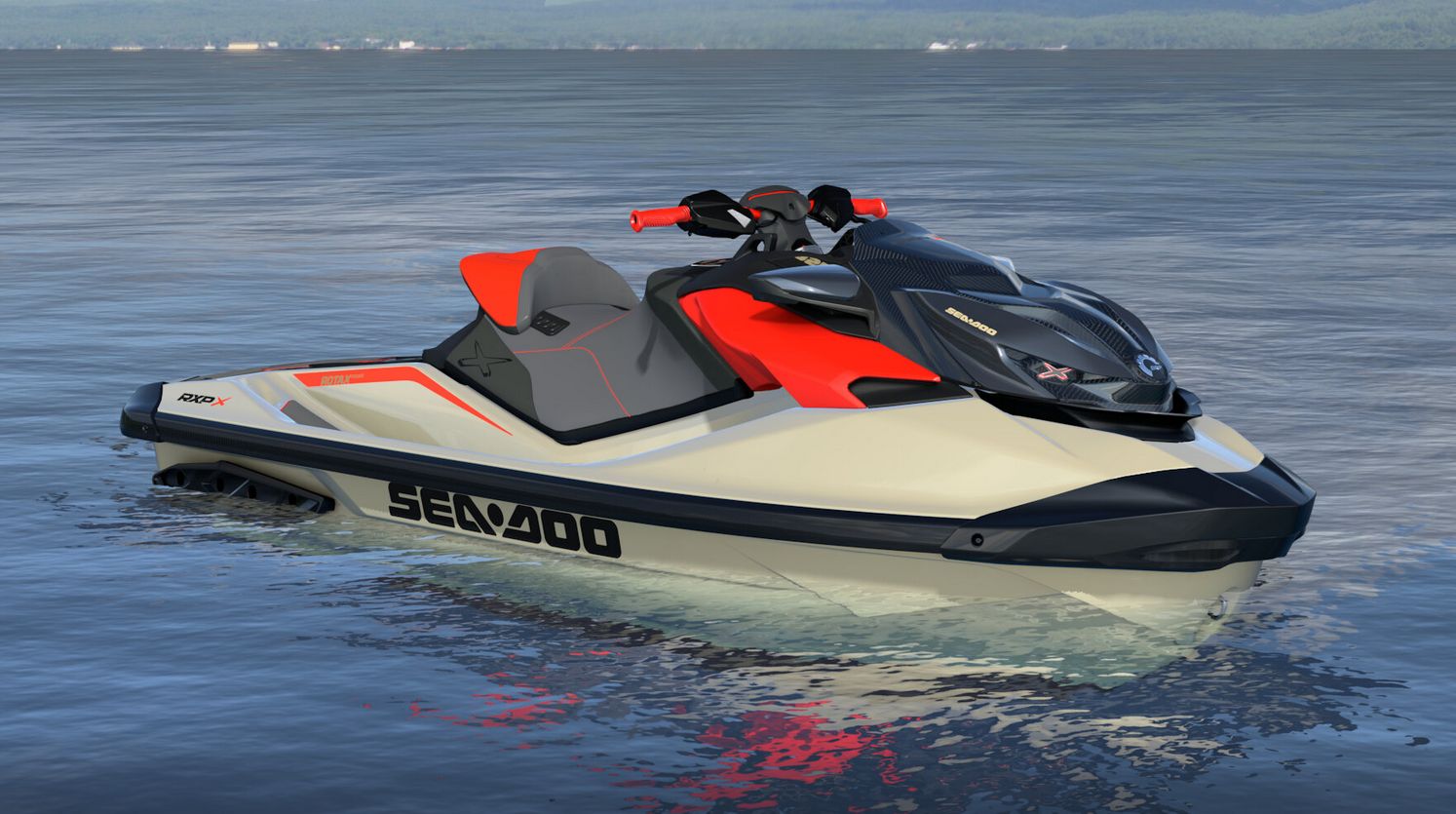 SeaDoo RXP-X RS-325 -Tech Pack (Metallic Tan - Lava Red) - 2025