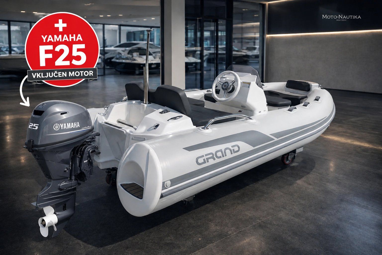 Grand Boats G340HGNF White Gray + F25 Getl - POSEBNA AKCIJA - 2026