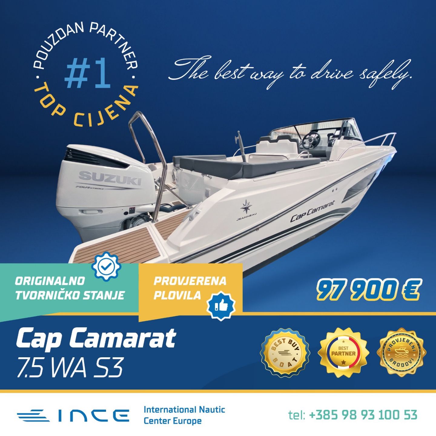 Jeanneau CAP CAMARAT 7.5 WA S3 - INCE NOVO - 2024